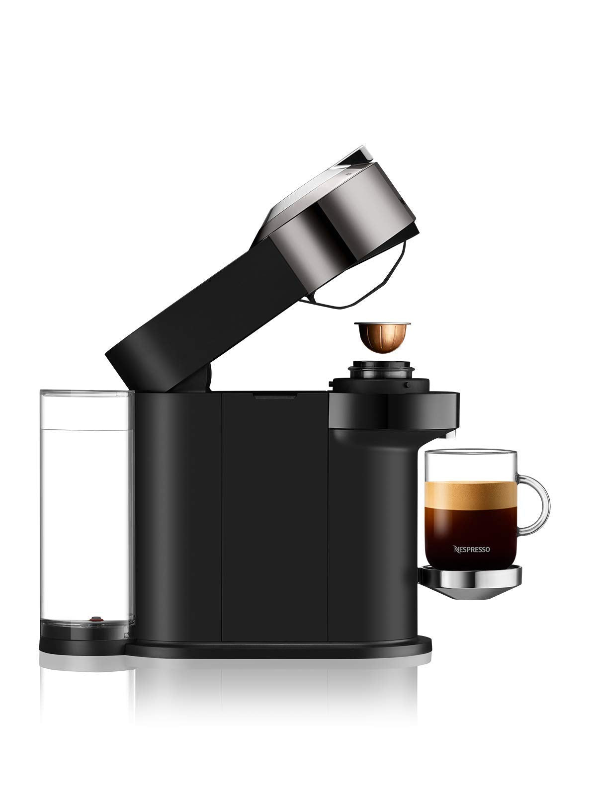 Opurio Next machine à café Cafetière à dosette 1,1 L, XN910C10, Noir, Gris
