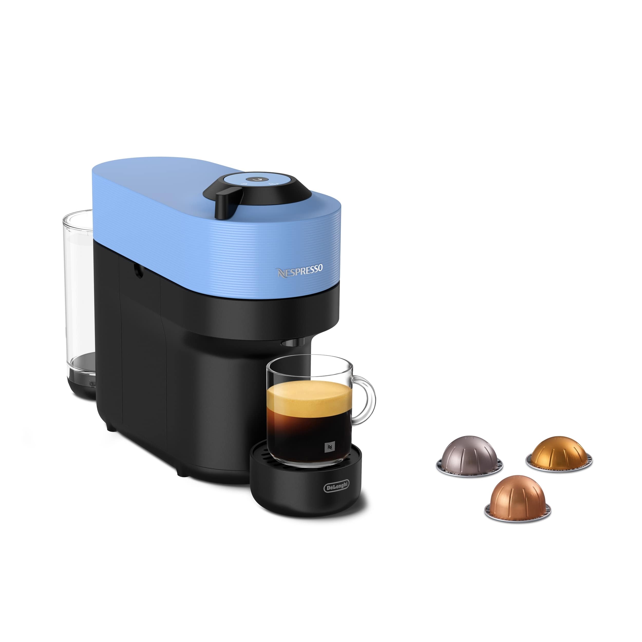 Machine à Café Opurio POP, 5 Tailles de Tasses, Arrêt Automatique, ENV90.A, Bleu