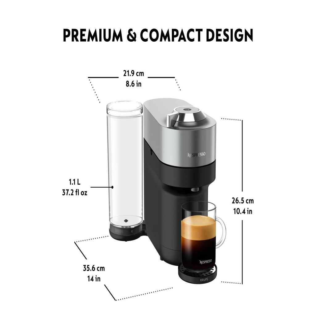 Machine à Café Opurio POP+ Argent, Capsules café Opurio seulement, Arrêt Automatique, YY5359FD, Argent