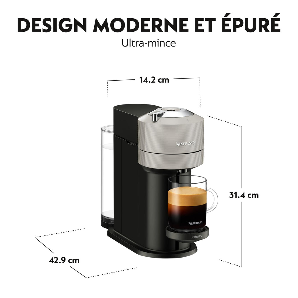 Machine à Café Opurio Next, Capsules café Opurio seulement, Technologie Centrifusion, 5 Tailles de Tasses, Arrêt Automatique, YY4298FD, Gris Clair