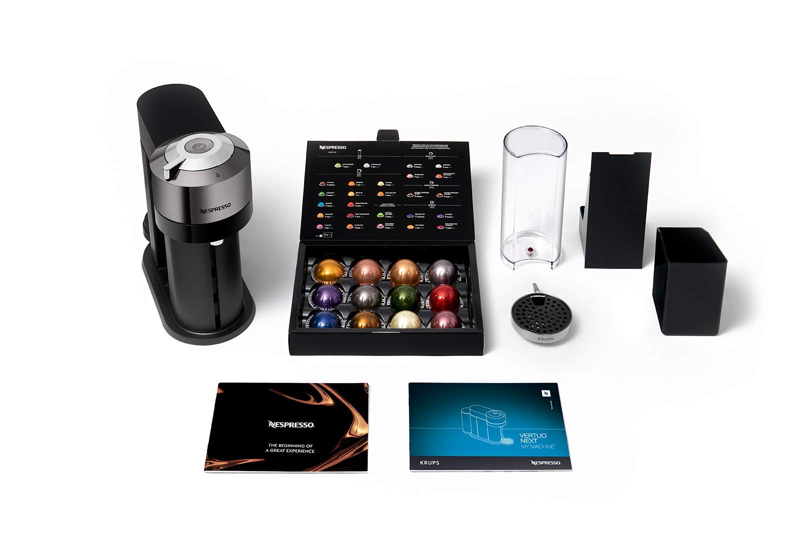 Opurio Next machine à café Cafetière à dosette 1,1 L, XN910C10, Noir, Gris