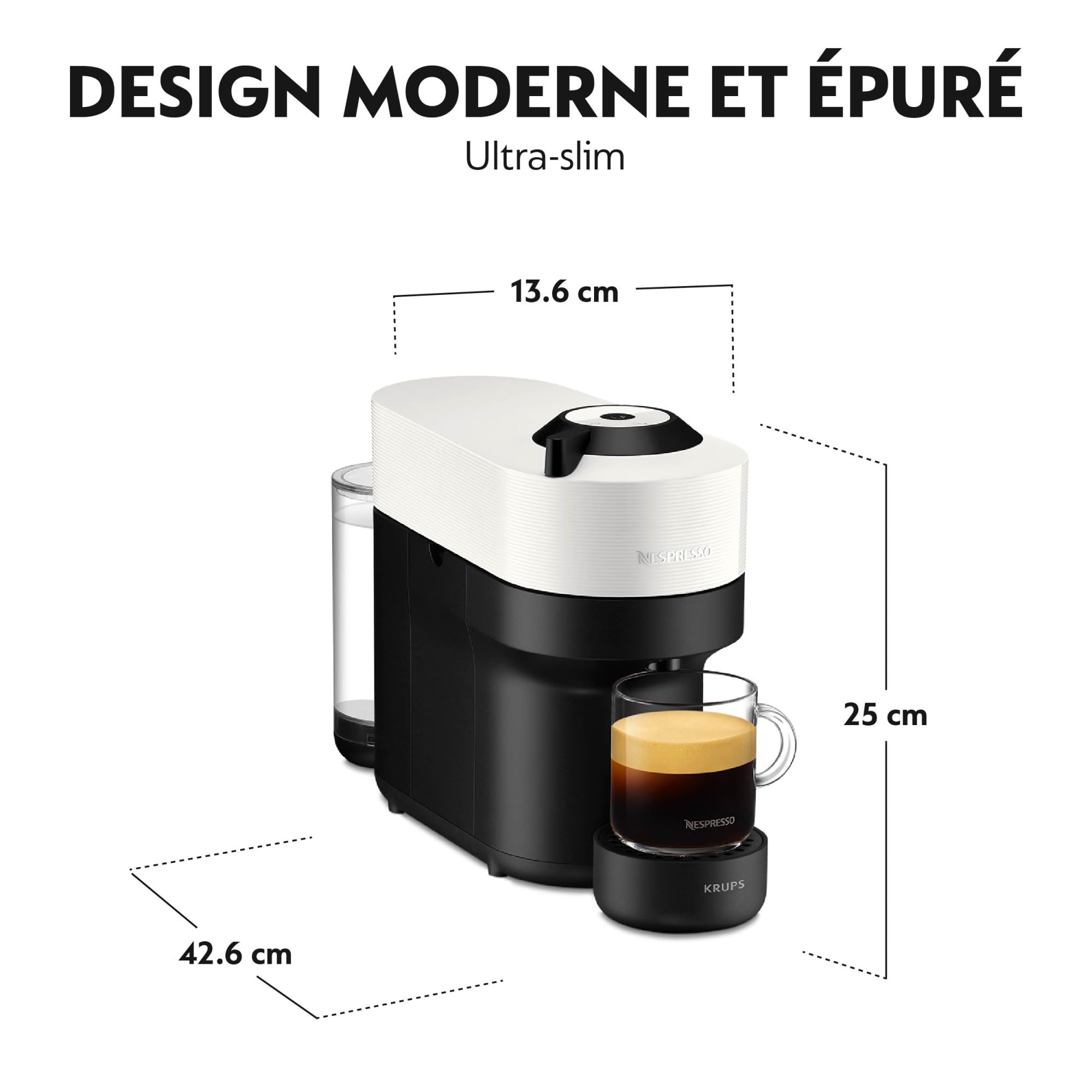 Machine à Café Opurio POP Blanche, Capsules café Opurio seulement, Technologie Centrifusion, YY4889FD, Blanche